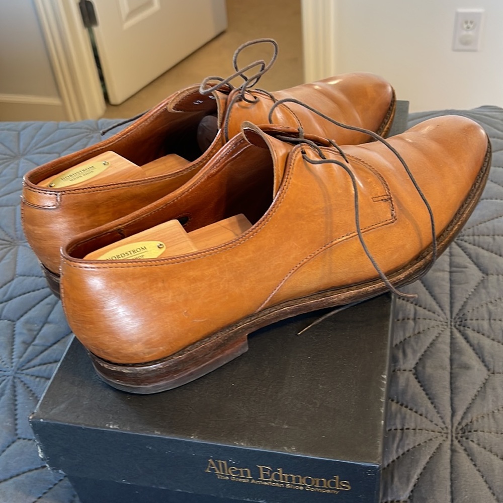 ALLEN EDMONDS Kenilworth Walnut Sz 12 B Mens Shoes Oxford Dress Business Casual - Picture 4 of 11